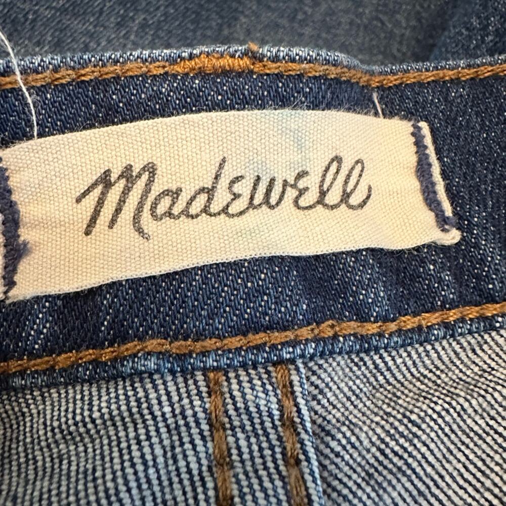 Madewell The High-Rise Slim Boyjean Jeans Size 25 Med Wash Straight Leg Stretch - Picture 5 of 10